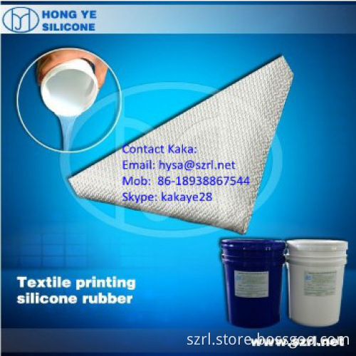 Silicone printing inks, silicone rubber for textile printing,silicon